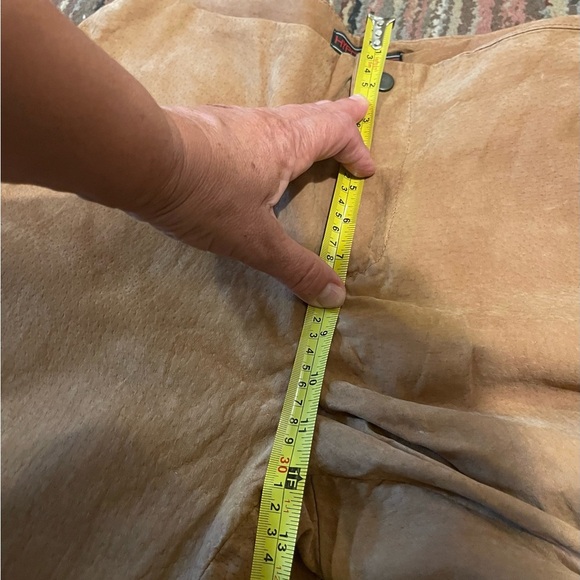 Hypo Active Women's Leather Pants Brown 14 Flat Front Lined Logo - Picture 4 of 9